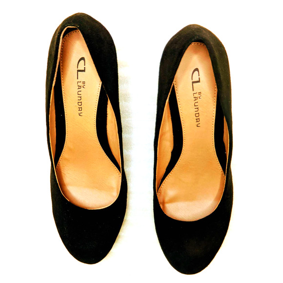 Womens Shoes CL By Laundry Nima Black Wedge Pump 8.5 M NEW - Picture 9 of 13